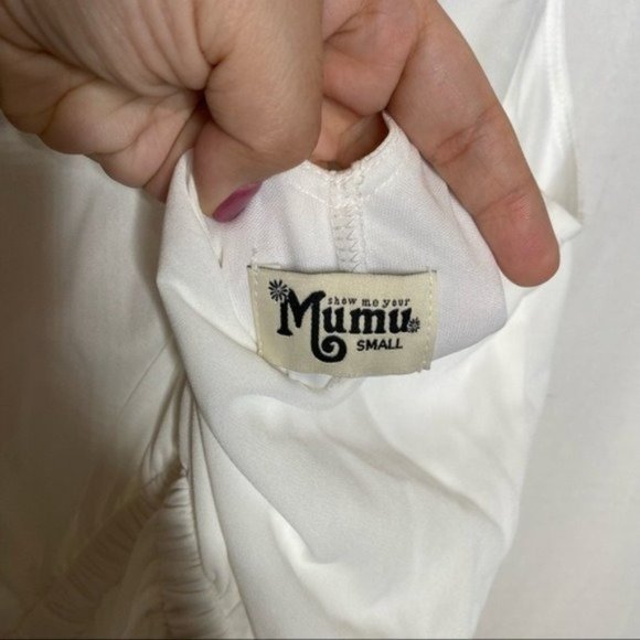 NWOT Show Me Your Mumu Kendall Maxi Dress in Wedding Cake Chiffon Size Small - Picture 5 of 11